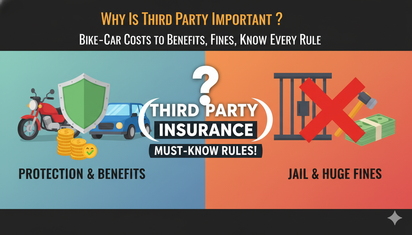 भारत में थर्ड पार्टी इंश्योरेंस की आवश्यकता दर्शाती वाहन दुर्घटना की छवि