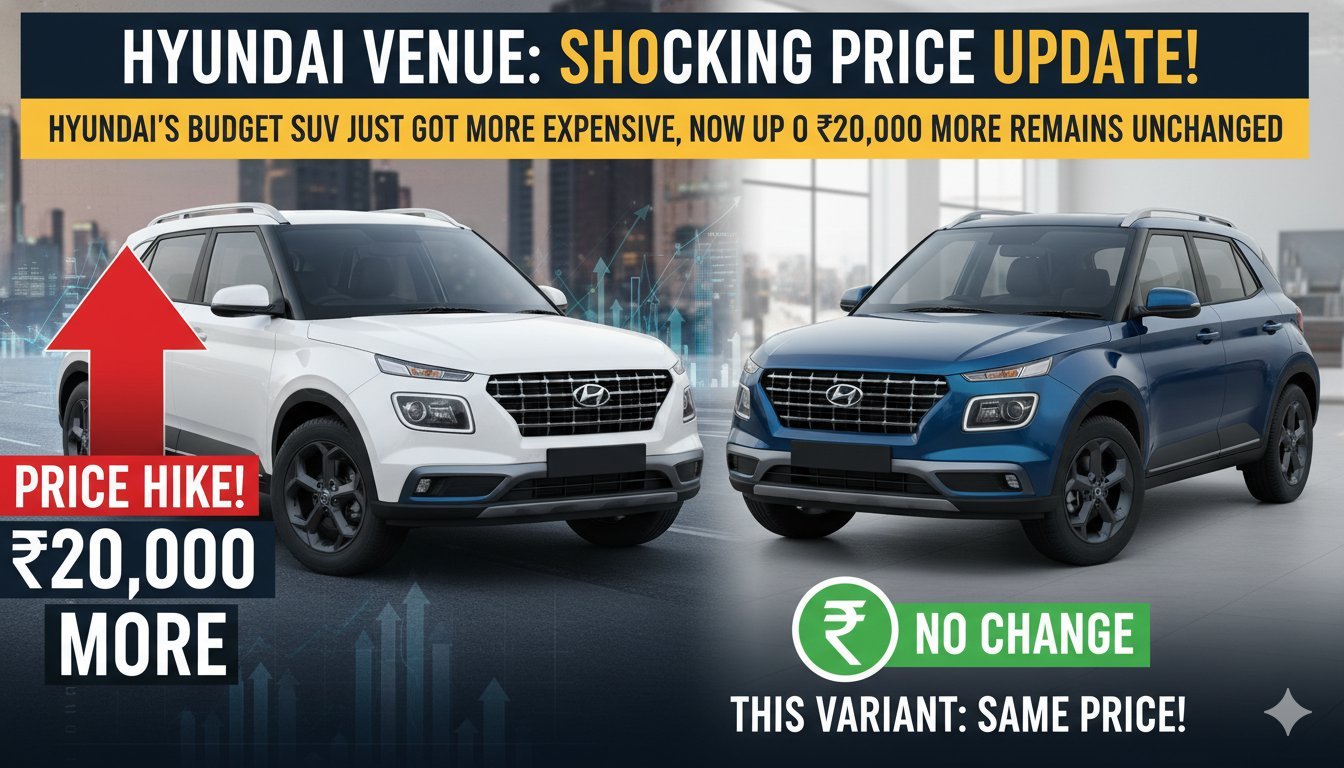 हुंडई वेन्यू SUV की सामने से इमेज, जिसमें इसका ग्रिल और हेडलाइट्स दिख रहे हैं