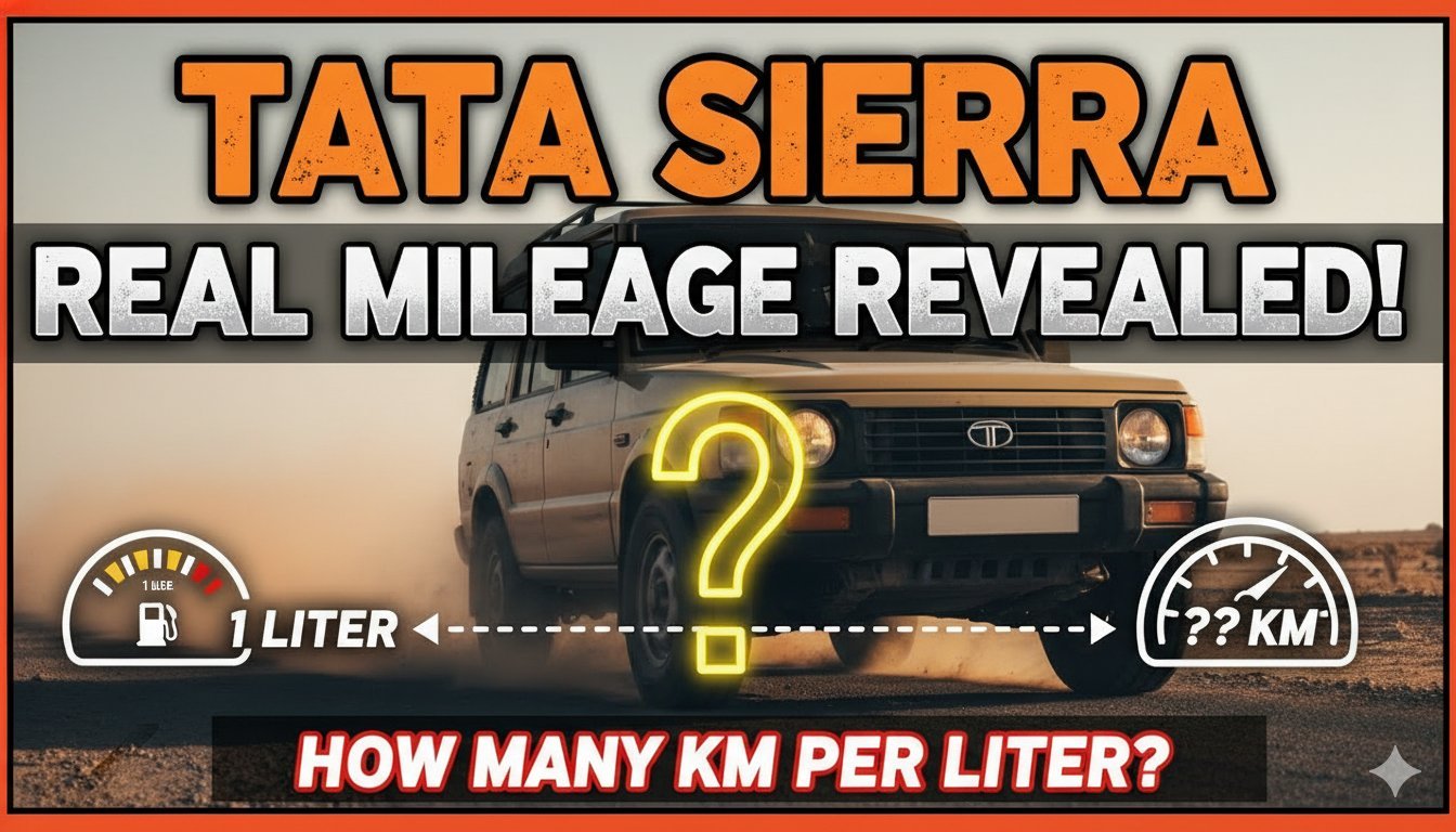 टाटा सिएरा SUV डीजल मॉडल हाईवे पर दौड़ते हुए