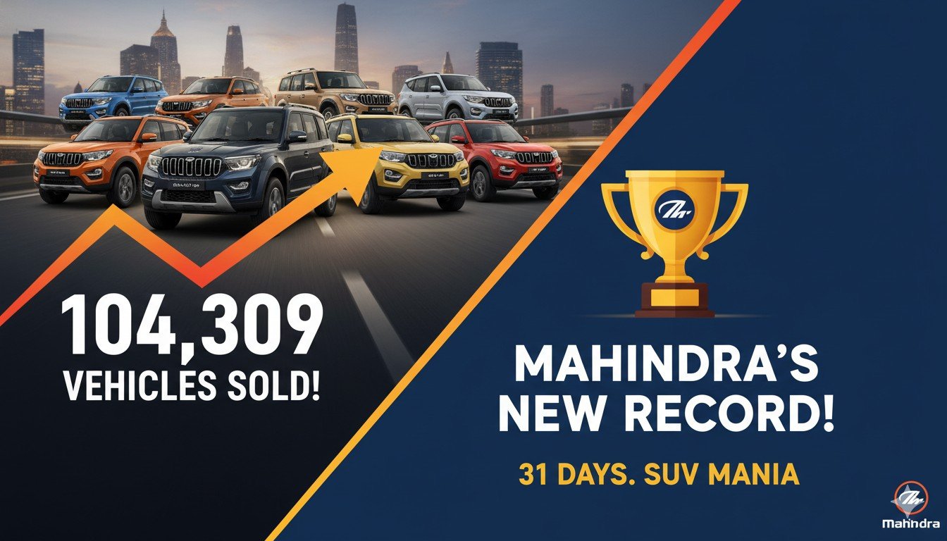महिंद्रा की लोकप्रिय SUVs की एक समूह छवि जो रिकॉर्ड बिक्री को दर्शाती है