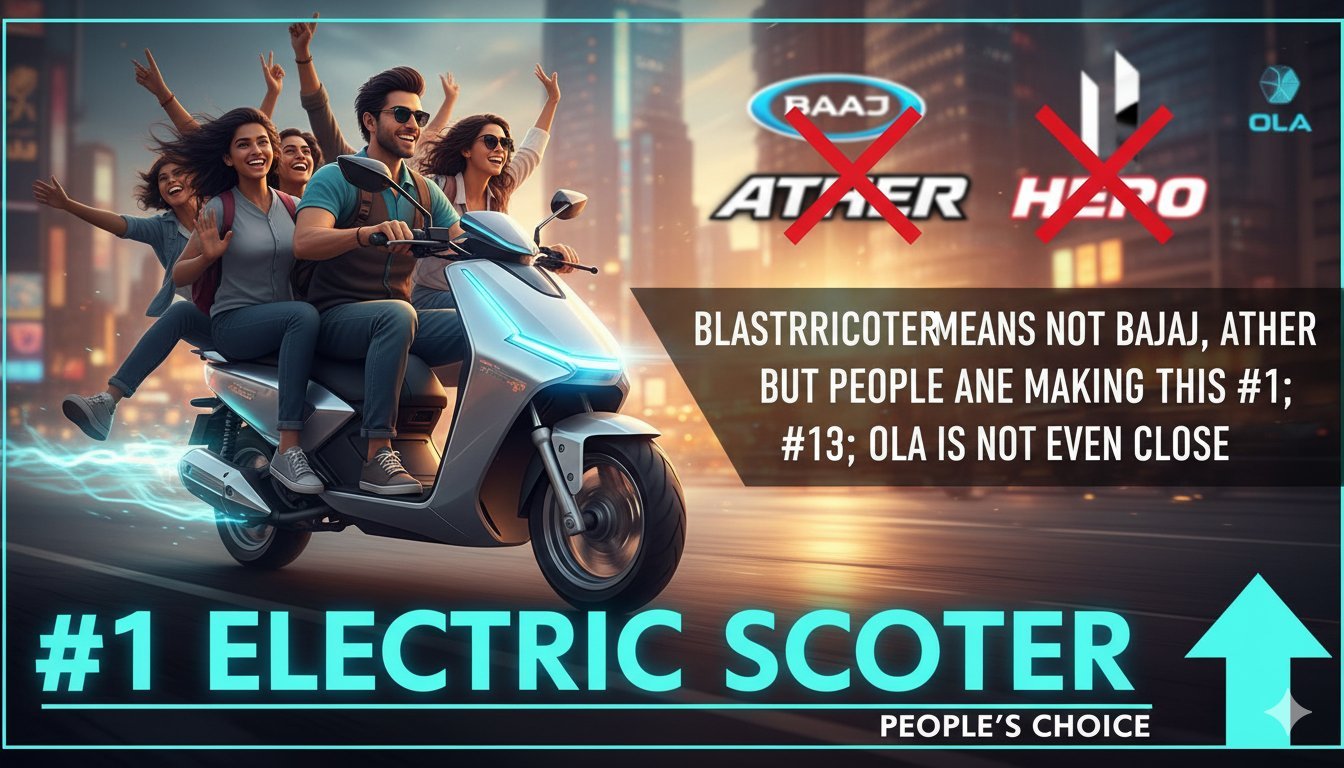 भारत में इलेक्ट्रिक स्कूटर सेल्स चार्ट जहां TVS और Bajaj टॉप पर हैं, Ola नीचे