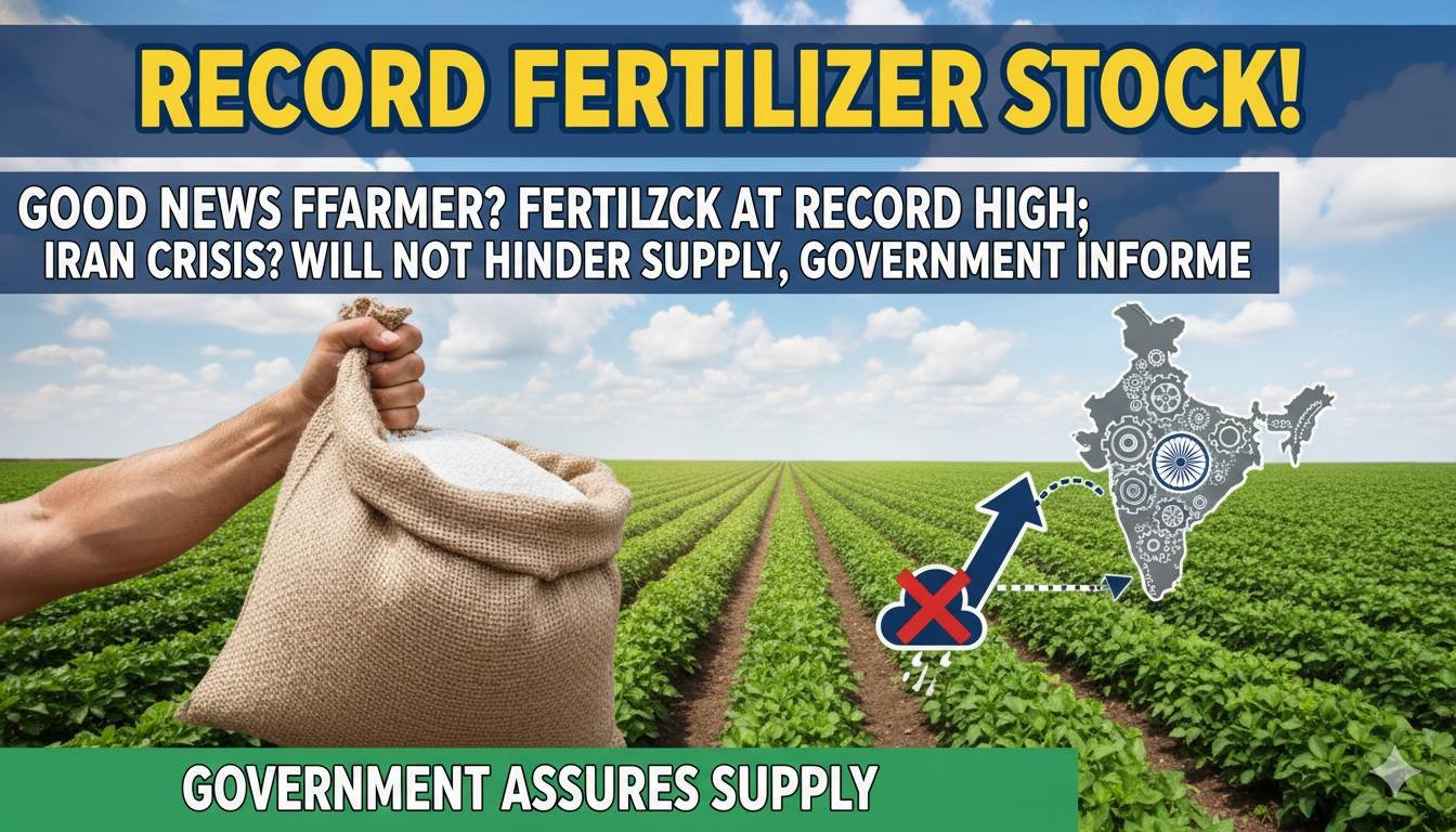 भारत में उर्वरक भंडार रिकॉर्ड स्तर पर पहुंचा, किसानों को खाद की कोई कमी नहीं